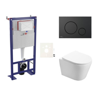 Cenovo zvýhodnený závesný WC set SAT do ľahkých stien / predstenová montáž + WC SAT Infinitio SIKOSSIN68