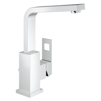Vysoká umývadlová batéria Grohe Eurocube s výpustou chróm 2313500E