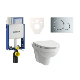 Cenovo zvýhodnený závesný WC set Geberit na zamurovanie + WC Laufen Laufen Pro Nordic SIKOGE2H2