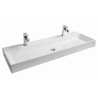 Dvojumývadlo Ravak Natural 120x45 cm otvor pre batériu, bez prepadu XJO01212000
