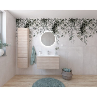 Kúpeľňová zostava s umývadlom vrátane umývadlovej batérie, vtoku a sifónu Naturel Ancona akácie KSETANCONA16