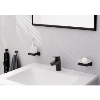 Umývadlová batéria Hansgrohe Logis s clic-clacom matná čierna 71077670