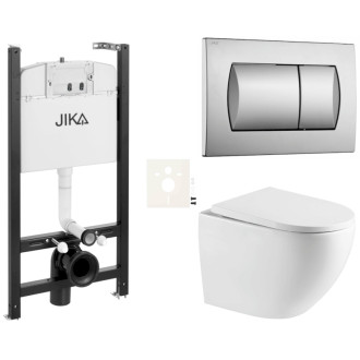 Závesný wc set do ľahkých stien / predstenová SAT SIKOJSREX67CRM