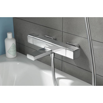 Vaňová batéria Hansgrohe Ecostat E bez sprchového setu 150 mm chróm 15774000