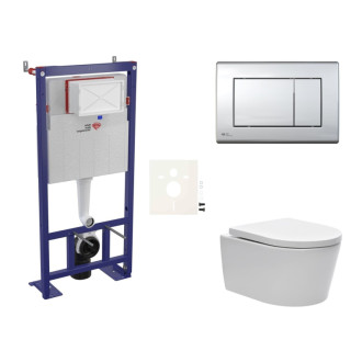 Cenovo zvýhodnený závesný WC set SAT do ľahkých stien / predstenová montáž + WC SAT Brevis SIKOSSBR21