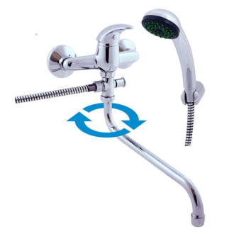 Vaňová batéria RAV SLEZÁK Sázava so sprchovacím setom 100 mm chróm SA056.0/1