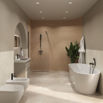 Vaňová batéria Roca Ona bez sprchového setu 150 mm čierna A5A029ENB0