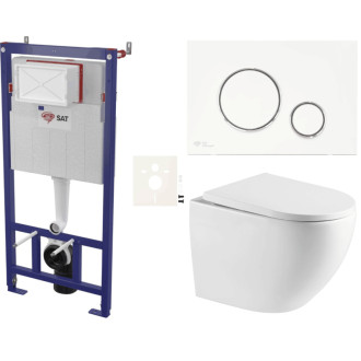 Závesný wc set do ľahkých stien / predstenová SAT SIKOSSTOR6770K