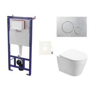 Cenovo zvýhodnený závesný WC set SAT do ľahkých stien / predstenová montáž + WC SAT Infinitio SIKOSSIN71K