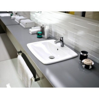 Zápustné umývadlo Geberit Selnova 55x45 cm otvor pre batériu uprostred 500.306.01.1