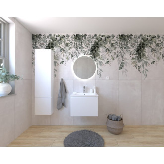 Kúpeľňová zostava s umývadlom vrátane umývadlovej batérie, vtoku a sifónu Naturel Ancona biela KSETANCONA12