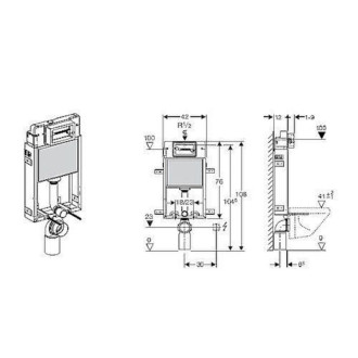 Nádržka na zamurovanie na závesné WC Geberit Kombifix 110.100.00.1