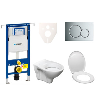 Cenovo zvýhodnený závesný WC set Geberit do ľahkých stien / predstenová montáž + WC S-Line S-line Pro 111.355.00.5ND2
