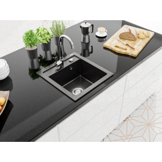 Mexen VITO Jednodrez 520x490x210, granit čierna 6503521000-76