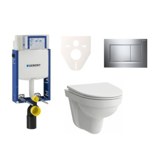 Cenovo zvýhodnený závesný WC set Geberit na zamurovanie + WC Laufen Laufen Pro Nordic SIKOGE2H6