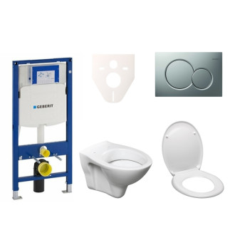 Cenovo zvýhodnený závesný WC set Geberit do ľahkých stien / predstenová montáž + WC S-Line S-line Pro 111.300.00.5ND3