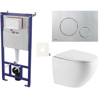 Závesný wc set do ľahkých stien / predstenová SAT SIKOSSTOR6771K