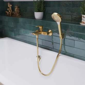Vaňová batéria Hansgrohe Talis E bez sprchového setu 150 mm lesklá zlatá 71740990