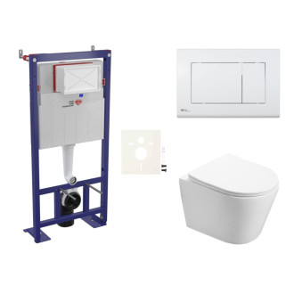 Cenovo zvýhodnený závesný WC set SAT do ľahkých stien / predstenová montáž + WC SAT Infinitio SIKOSSIN20