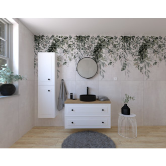 Kúpeľňová zostava s umývadlom vrátane umývadlovej batérie, vtoku a sifónu Naturel Forli biela KSETFORLI1