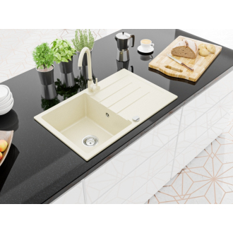 Mexen BRUNO Jednodrez s odkvapom 795x495x200, granit béžová 6513791010-69