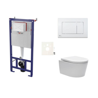 Cenovo zvýhodnený závesný WC set SAT do ľahkých stien / predstenová montáž + WC SAT Brevis SIKOSSBR20K