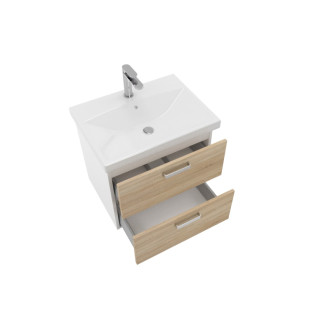 Naturel Vario skrinka s umývadlom Brevis 60cm biela/dub VARIO260ZBIDB