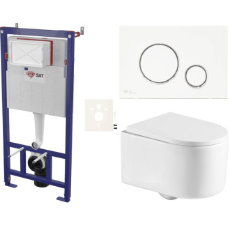 Závesný wc set do ľahkých stien / predstenová SAT SIKOSSREX7270K