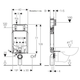 Nádržka na zamurovanie k WC Geberit Kombifix 110.794.00.1 - užší variant produktu 110.302.00.5