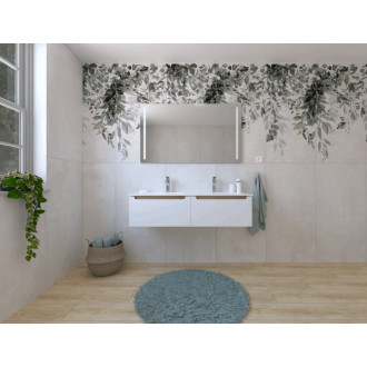 Kúpeľňová zostava s umývadlom vrátane umývadlovej batérie, vtoku a sifónu Naturel Stilla biela lesk KSETSTILLA028