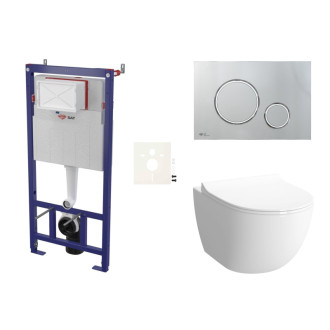 Cenovo zvýhodnený závesný WC set SAT do ľahkých stien / predstenová montáž + WC SAT Infinitio SIKOSSINF71K
