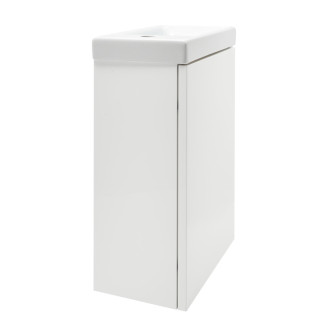 Kúpeľňová skrinka s umývadlom Cersanit Dormo 40x21,5x64 cm biela lesk SIKONCMO014BL