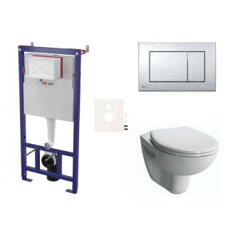 Cenovo zvýhodnený závesný WC set SAT do ľahkých stien / predstenová montáž + WC Vitra Normus SIKOSSNORBO21K