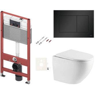 Závesný wc set do ľahkých stien / predstenová SAT SIKOTSREX67414