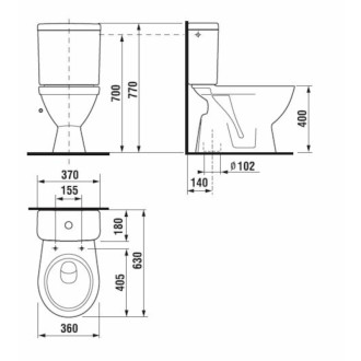 Wc kombi komplet Jika Lyra Plus spodný odpad H8263870002423