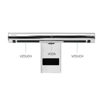 Senzorová elektronická umývadlová batéria Jet Dryer AIRTAP hranatá chróm 8596220010643