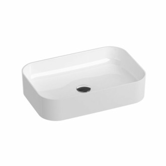 Umývadlo na dosku Ravak Ceramic Slim 55x37 cm bez otvoru pre batériu, bez prepadu XJX01155002