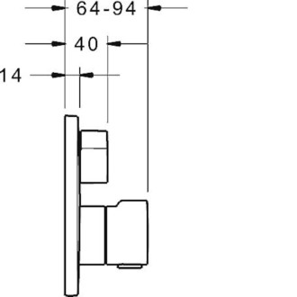 Vaňová batéria Hansa HOME bez podomietkového telesa chróm 88629045