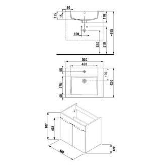 Kúpeľňová skrinka Jika Cube 65x43x62,2 cm H4536011763001