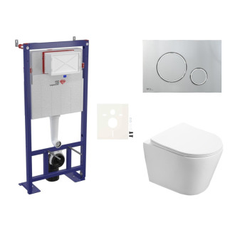 Cenovo zvýhodnený závesný WC set SAT do ľahkých stien / predstenová montáž + WC SAT Infinitio SIKOSSIN71