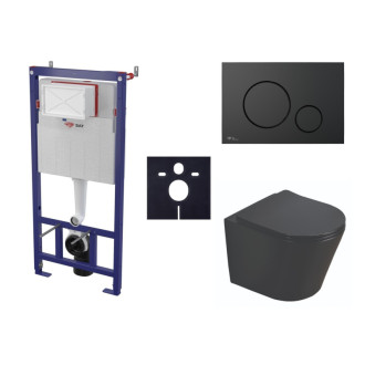 Cenovo zvýhodnený závesný WC set SAT do ľahkých stien / predstenová montáž + WC SAT Infinitio SIKOSSINB68K