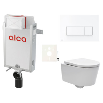 Cenovo zvýhodnený závesný WC set Alca na zamurovanie + WC SAT Brevis SIKOAW7