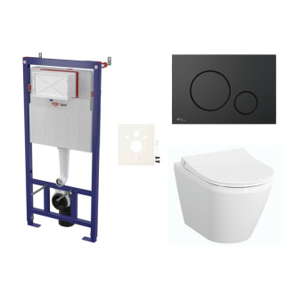 Cenovo zvýhodnený závesný WC set SAT do ľahkých stien / predstenová montáž + WC Vitra Integra SIKOSSINTRESU68K