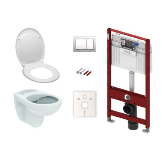 Cenovo zvýhodnený závesný WC set TECE do ľahkých stien / predstenová montáž + WC S-Line S-line Pre KMPLSIKOTSCR