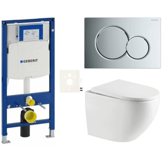 Závesný wc set do ľahkých stien / predstenová SAT SIKOGESREX67S01CR