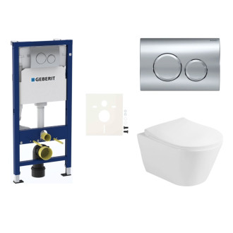 Cenovo zvýhodnený závesný WC set Geberit do ľahkých stien / predstenová montáž + WC Glacera Ava SIKOGESAVAD20