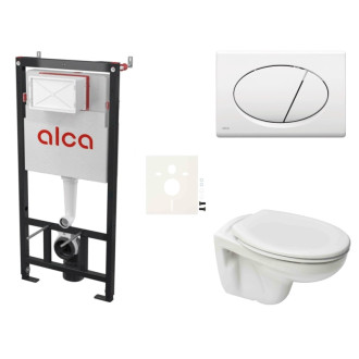 Cenovo zvýhodnený závesný WC set Alca do ľahkých stien / predstenová montáž + WC S-Line S-line Pre SIKOASP1