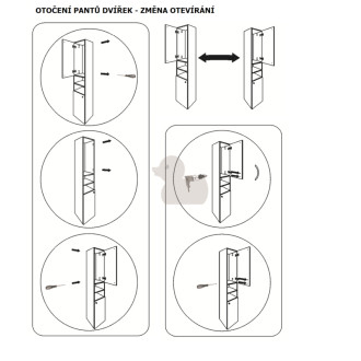 Kúpeľňová skrinka nízka Multi Praxis 33,5x25,5 cm biela PAOLA35LP