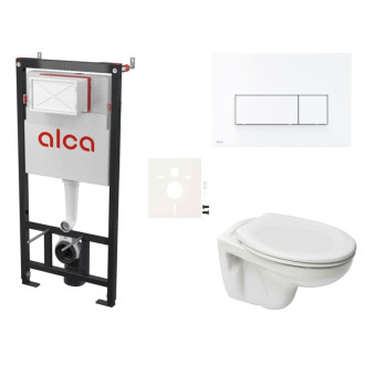 Cenovo zvýhodnený závesný WC set Alca do ľahkých stien / predstenová montáž + WC S-Line S-line Pre SIKOASP7