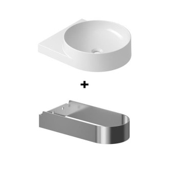 Umývadlo Ravak Yard 40,5x12,5x50 cm s nerezovou konzolou X000001531